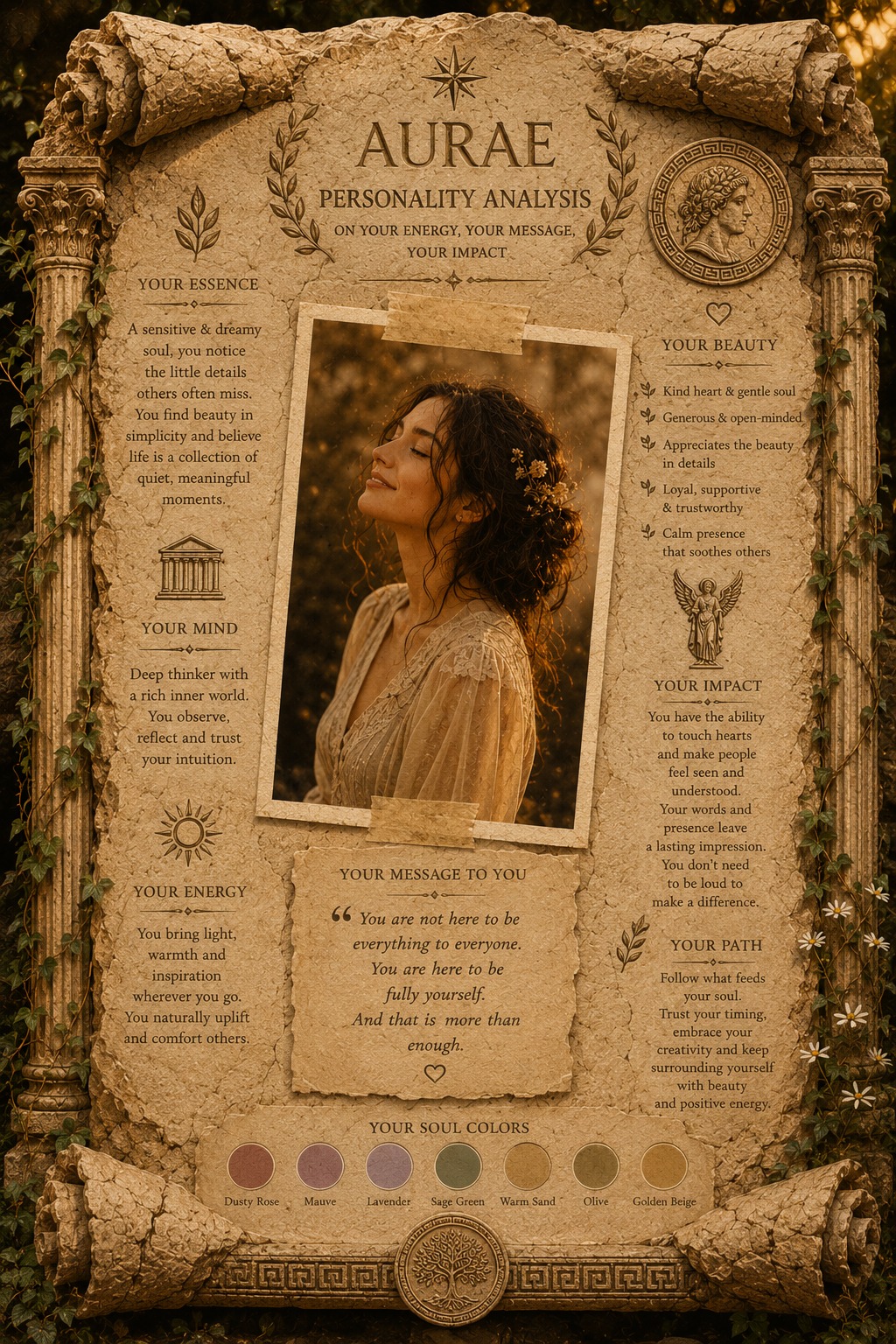 Personality result card